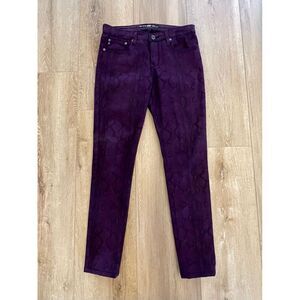 Big Star 1974 Alex Women's Midrise‎ Purple Patterned Skinny Jeans
